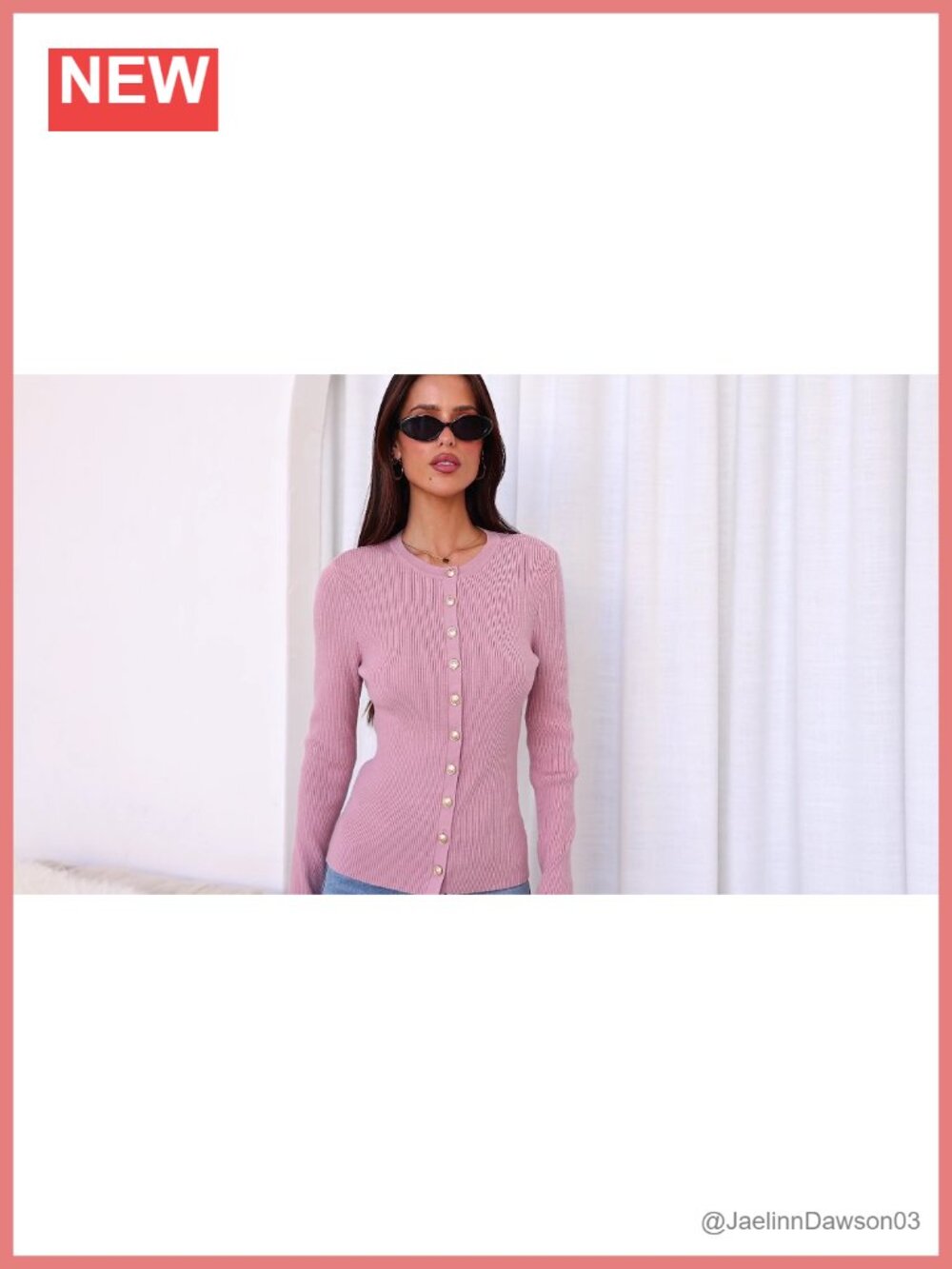 Lightweight Ribbed Knit Cardigan Sweater - Picture 6 of 6